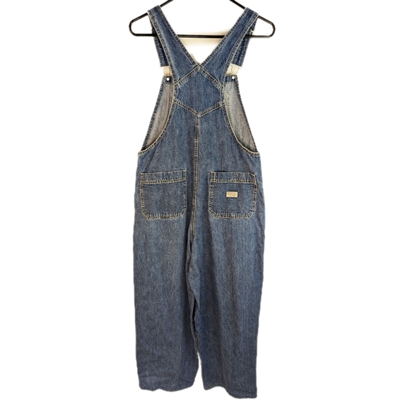 Early 2000s Denim Cropped Leg Oversized Overalls/Bibs - Picture 3 of 12